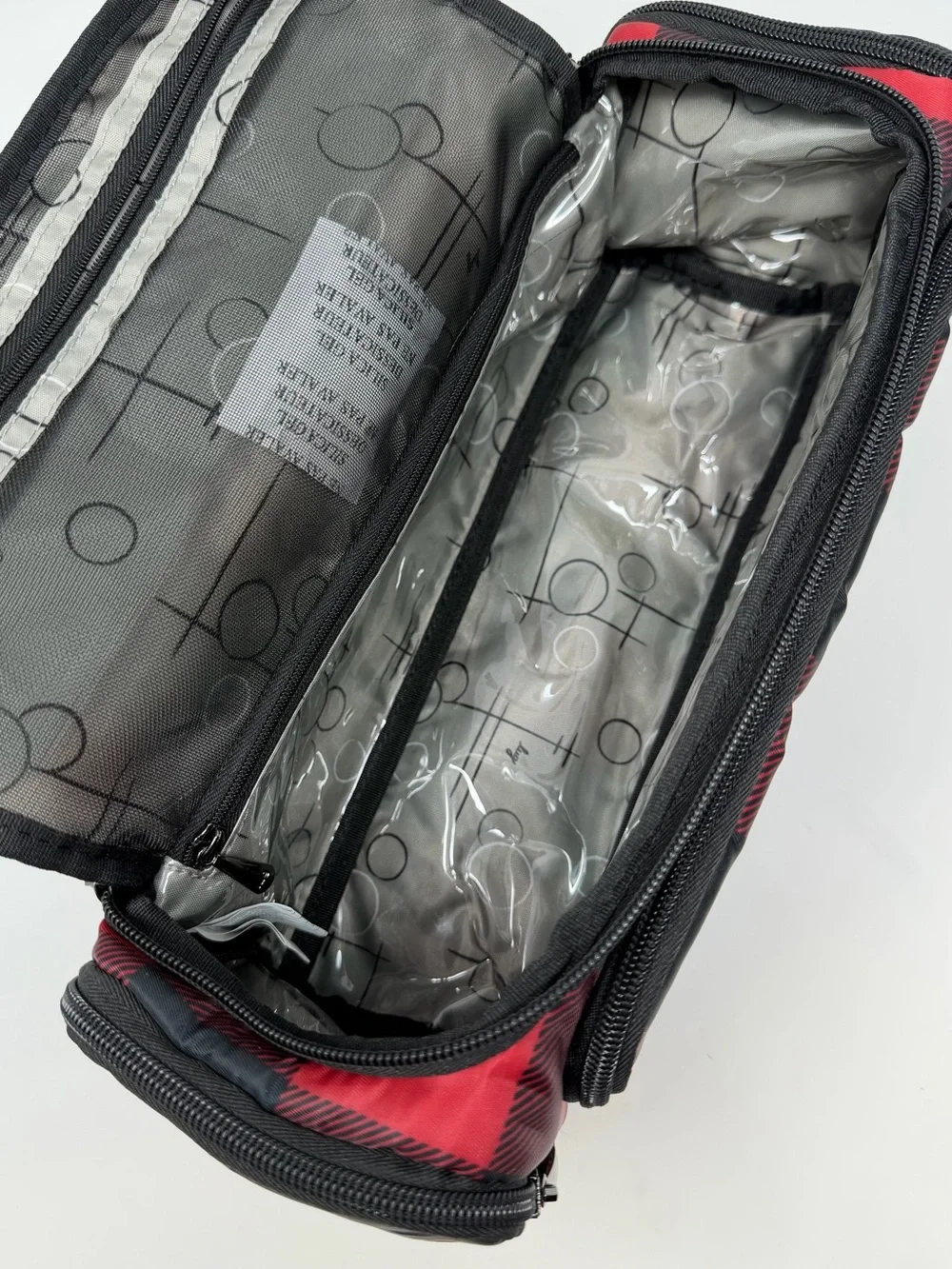 Lug Trolley Cosmetic Bag Red and Black Buffalo Check